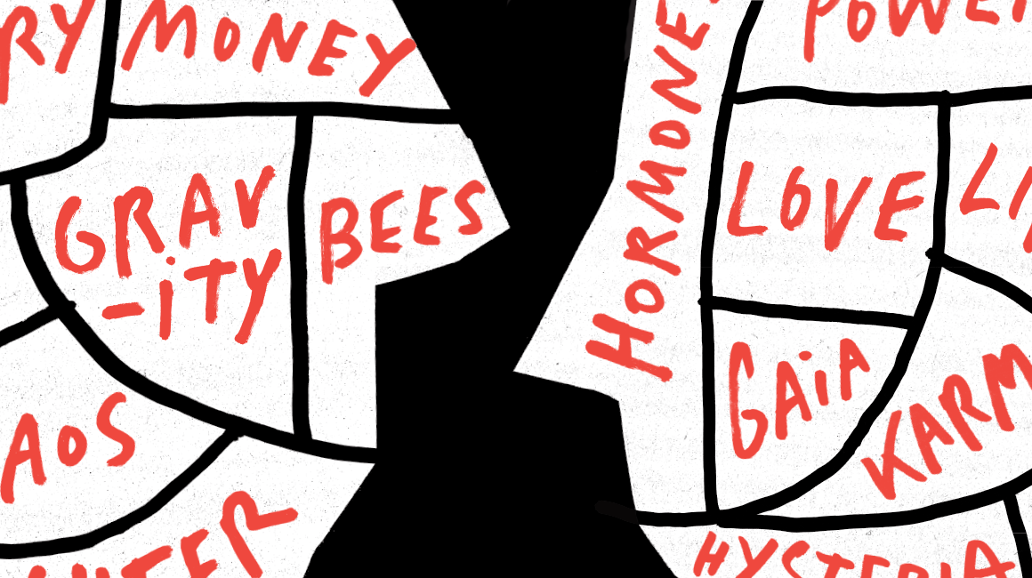 Adelaide Festival of Ideas - illustration detail - heads containing different emotions and thoughts