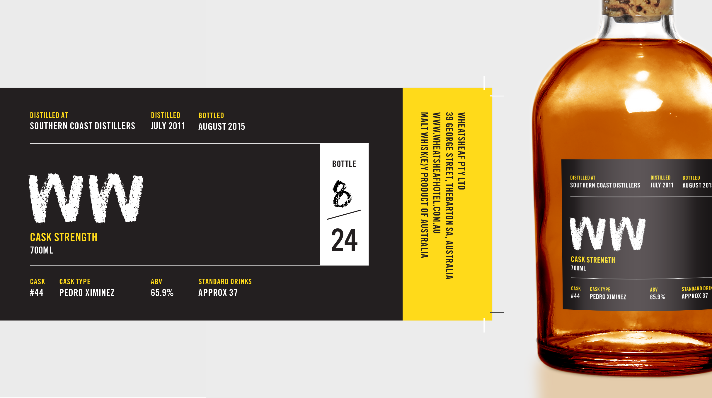 Wheatsheaf Hotel - Souther Coast Distillers - gin label