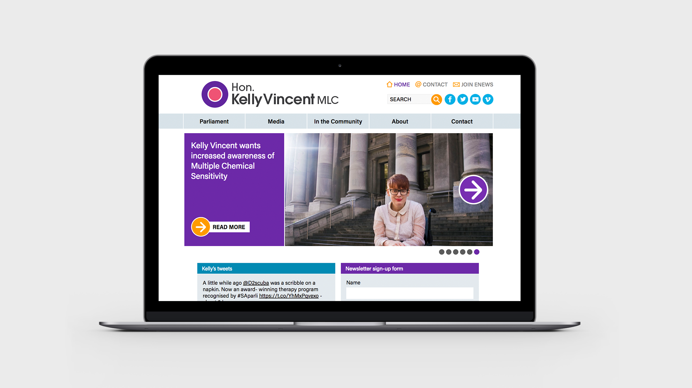 Dignity Party - Hon. Kelly Vincent - Website - Homepage