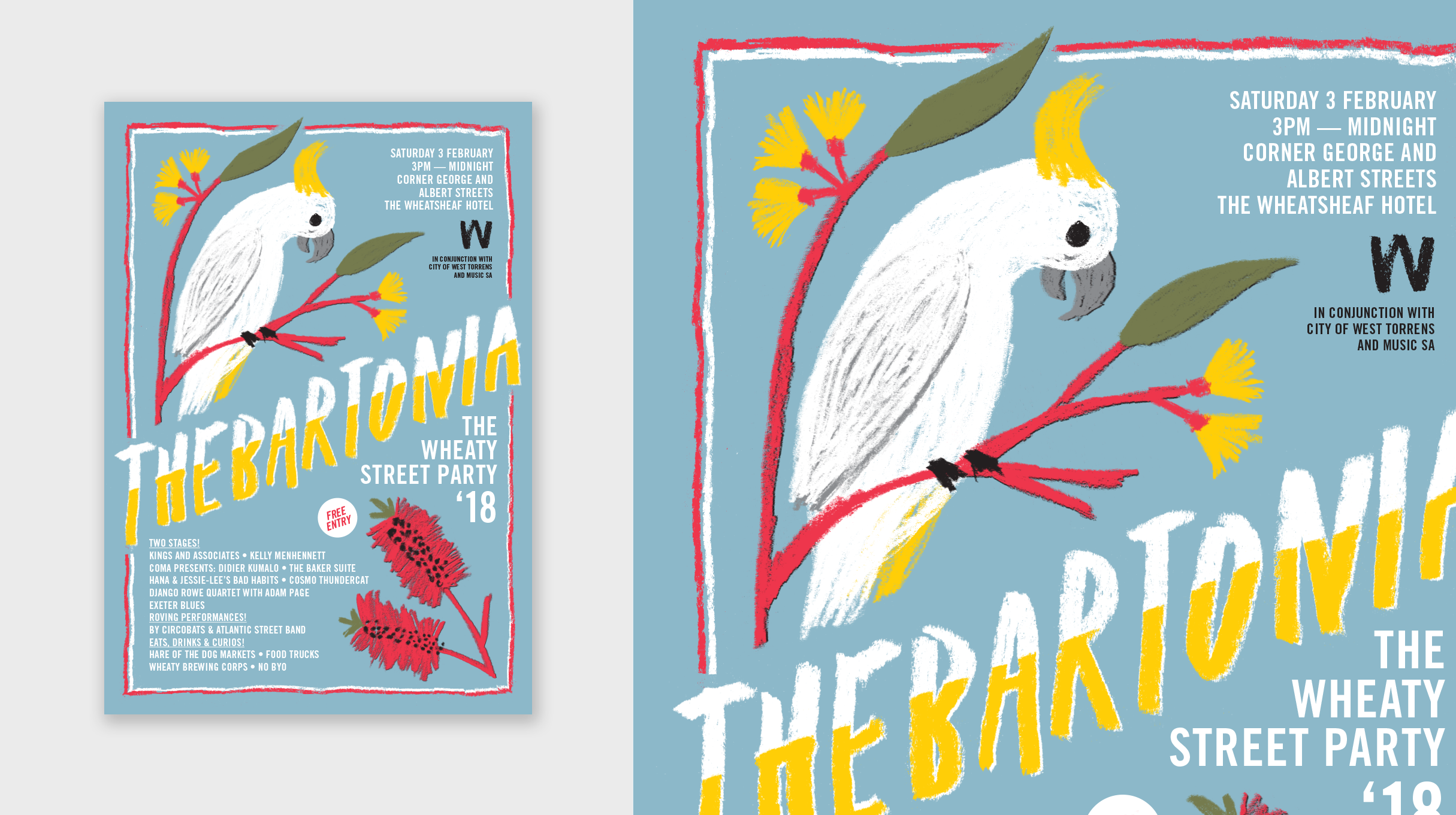 Thebartonia poster - The Wheaty Street Party
