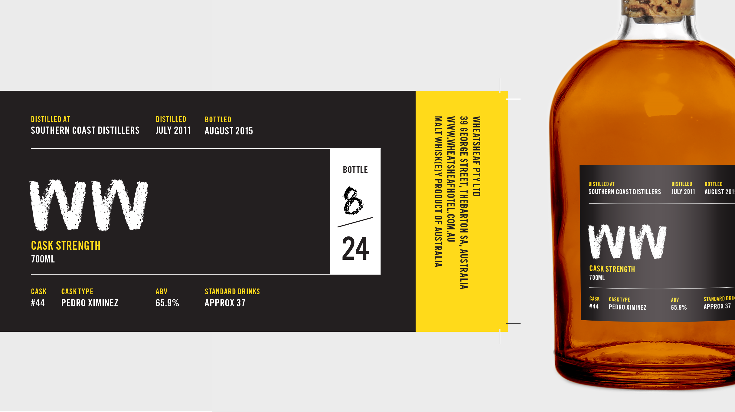 Wheatsheaf Hotel - Souther Coast Distillers - gin label