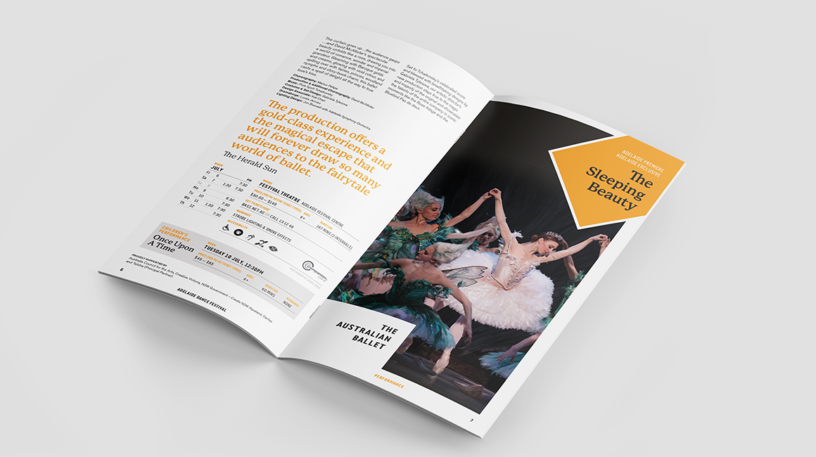 Adelaide Dance Festival - Printed program - spread - The Sleeping Beauty