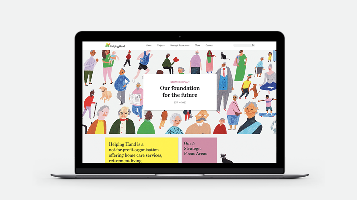 Helping Hand - Strategic Plan - Website - desktop view