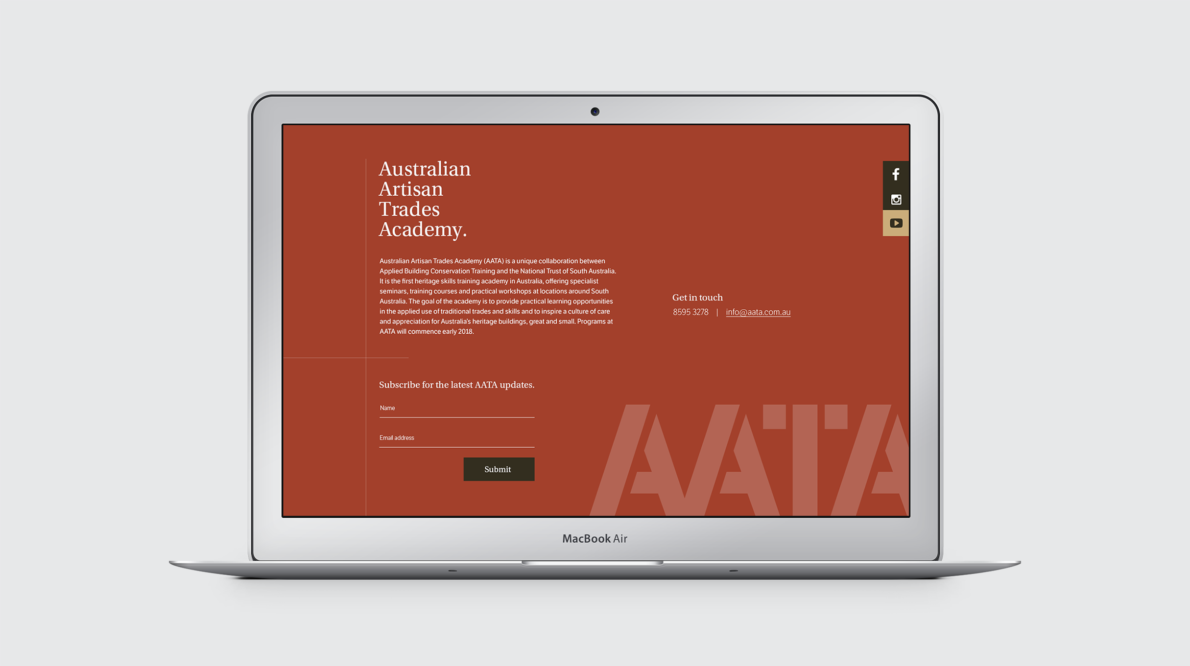 AATA - website homepage