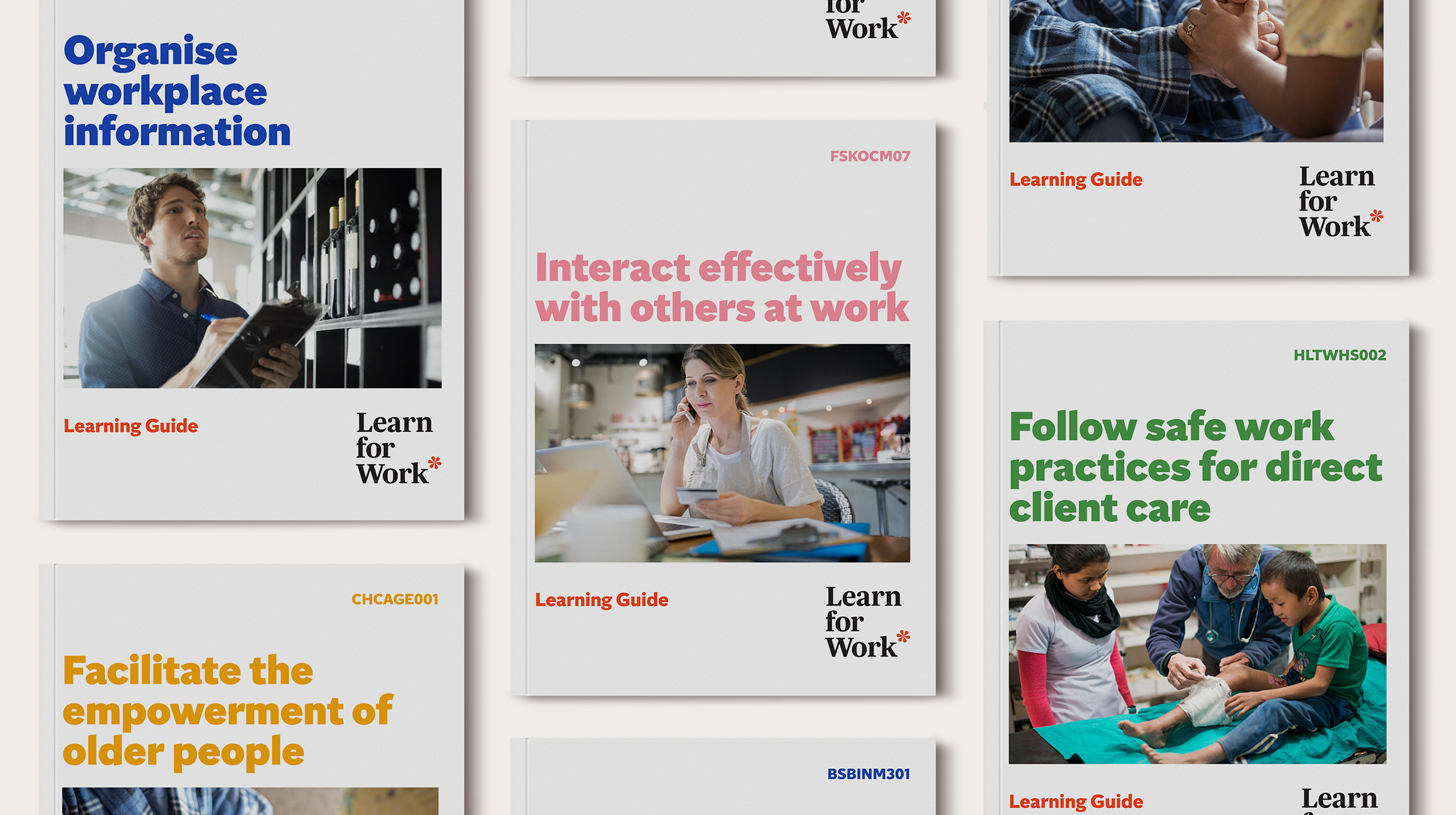 Learn For Work Learning Manuals - cover designs
