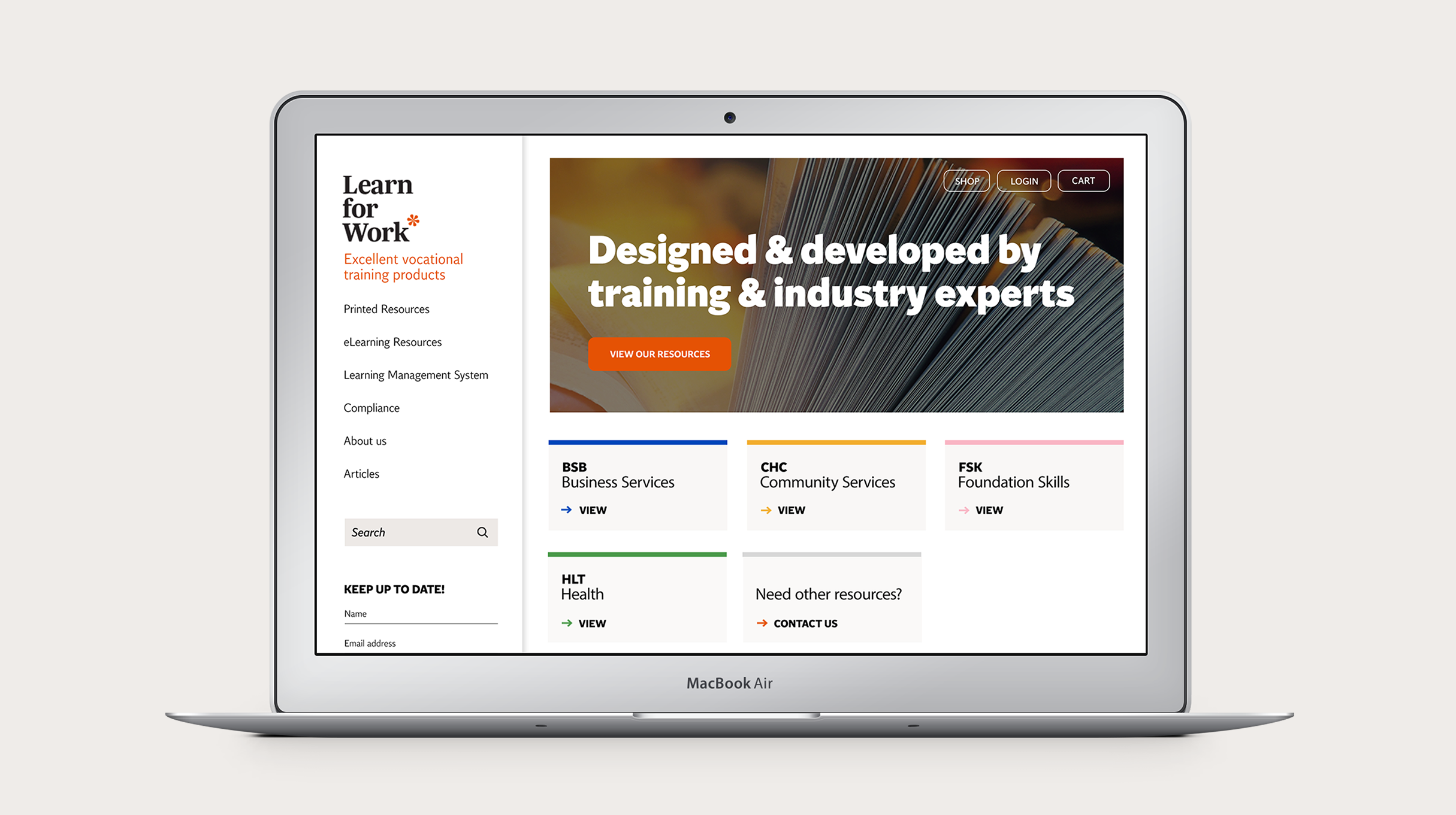 Learn For Work - homepage