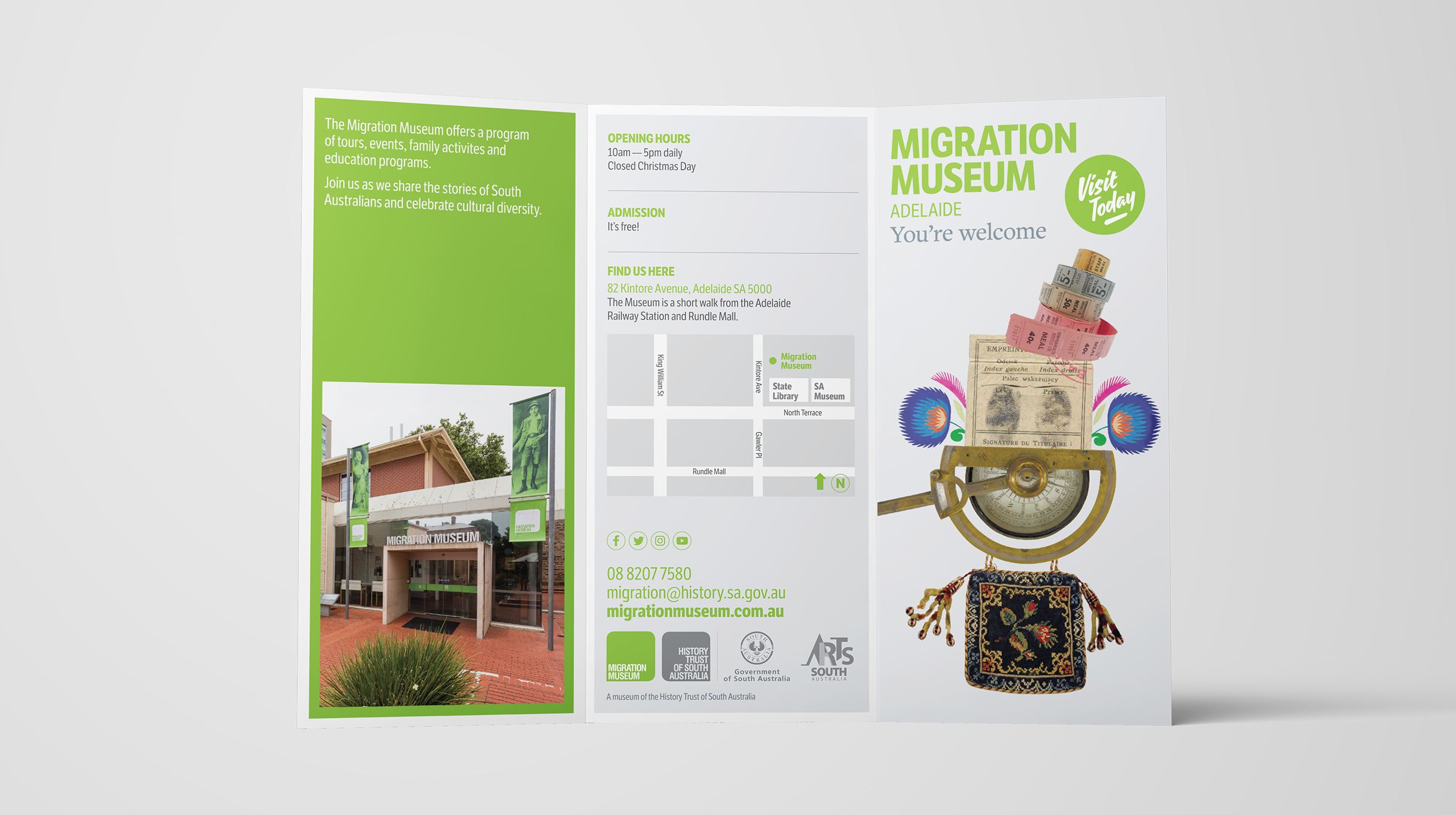 Migration Museum - tri-fold brochure