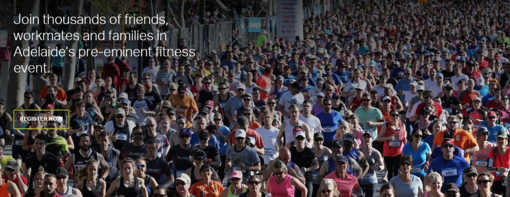 A large group of athletes participating in the Fun Run