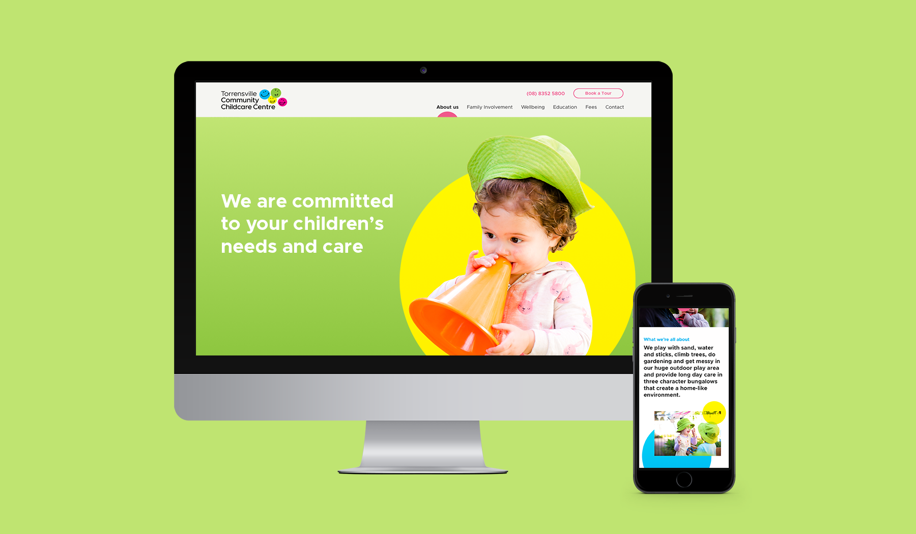 Torrensville Community Childcare Centre website mockup