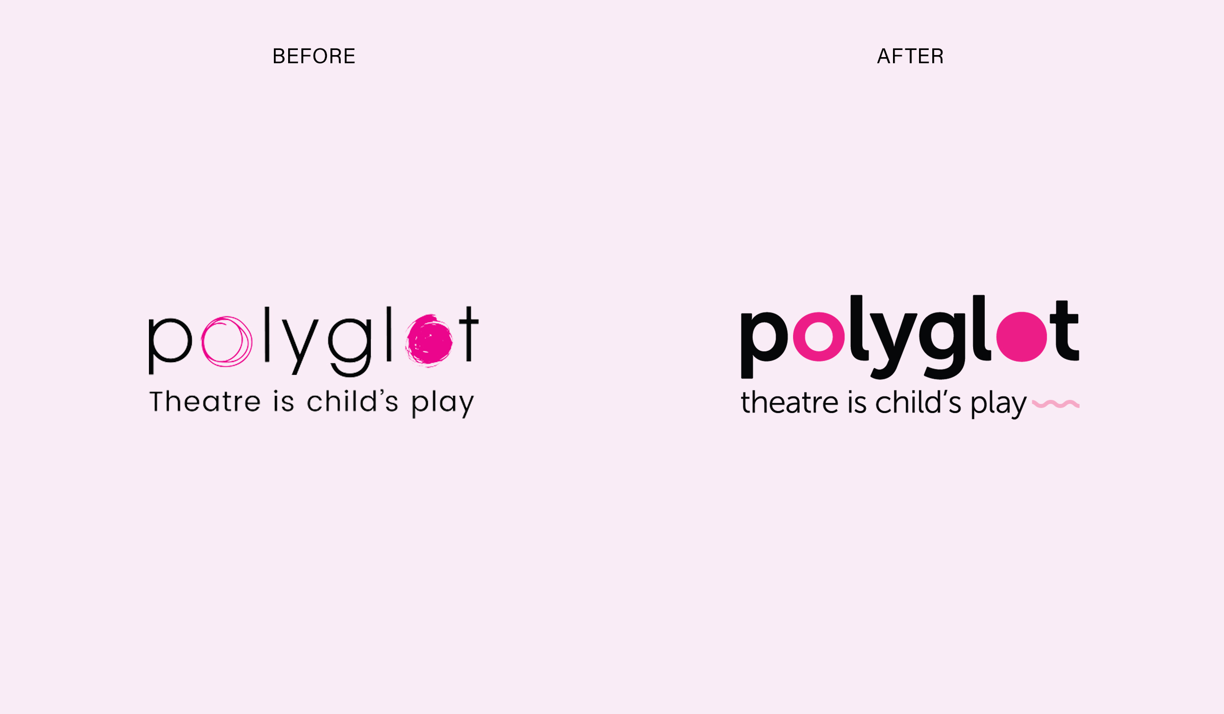 Polyglot logo before and after